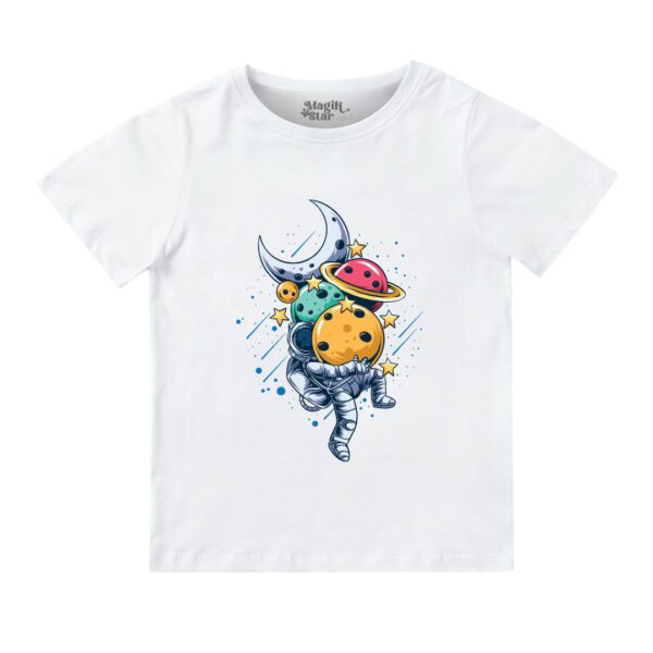 Astronaut Round Neck T-shirt for Girls - Image 2