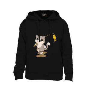 Fishy Cat Hooded Sweatshirt for Boys