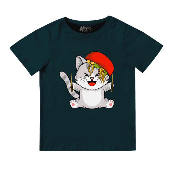 Playful Cat Boys Round Neck Boys T-shirt - Image 11