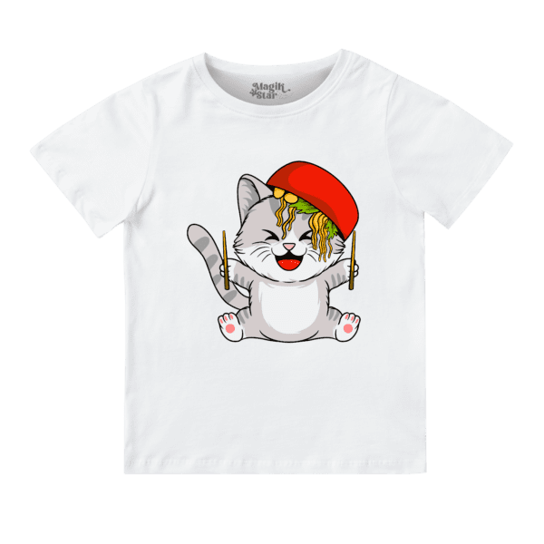 Playful Cat Boys Round Neck Boys T-shirt - Image 2