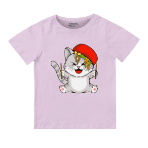 Playful Cat Boys Round Neck Boys T-shirt