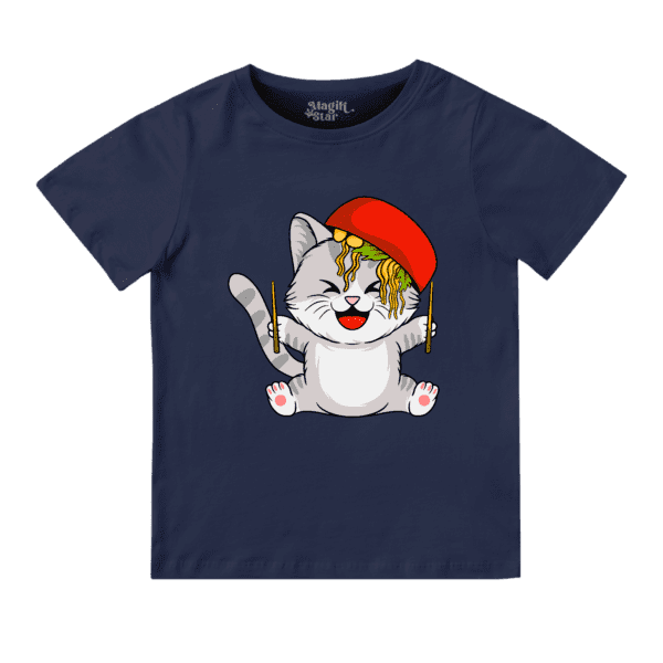 Playful Cat Boys Round Neck Boys T-shirt - Image 5