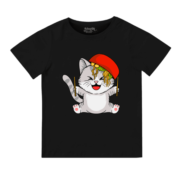 Playful Cat Boys Round Neck Boys T-shirt - Image 3