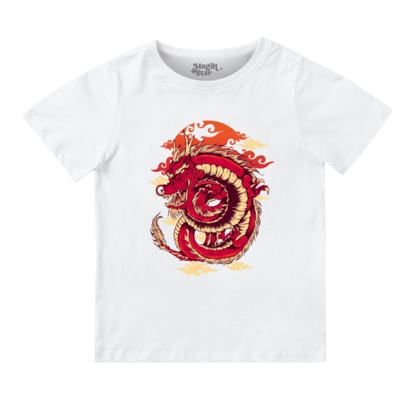 Red Dragon Round Neck Boys T-shirt - Image 2