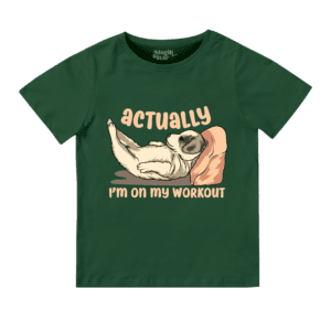 Lazy Dog Round Neck T-shirt for Girls