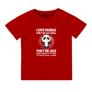 Cool Panda Round Neck T-shirt for Girls