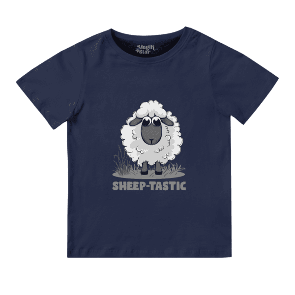 Sheep-tastic Half Sleeve T-shirt for Girls - Image 4