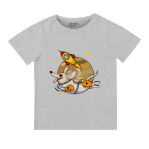 Dog Astronaut Half Sleeve T-shirt for Girls