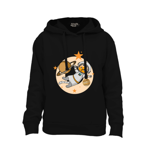 Astronaut Cat  Hoodie for Boys - Image 2