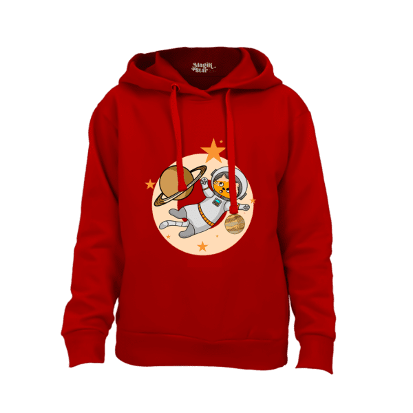 Astronaut Cat  Hoodie for Boys - Image 3