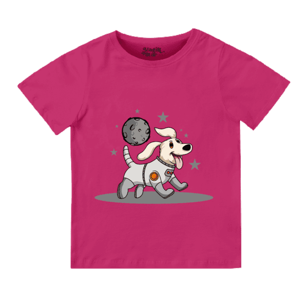 Moon Dog Round Neck T-shirt for Girls - Image 7