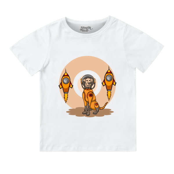 Astro-Dog Round Neck T-shirt for Girls - Image 2