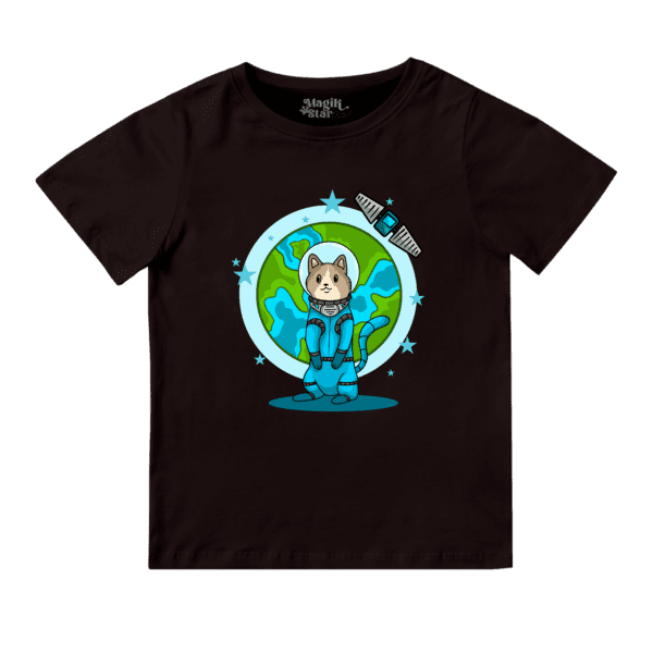 Cat in Space Half Sleeve Boys T-shirt - Image 17
