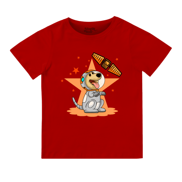 Space Dog Round Neck T-shirt for Girls - Image 6