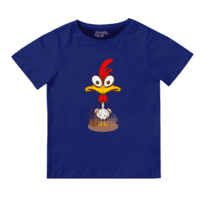 Crazy Chicken  Half Sleeve Boys T-shirt