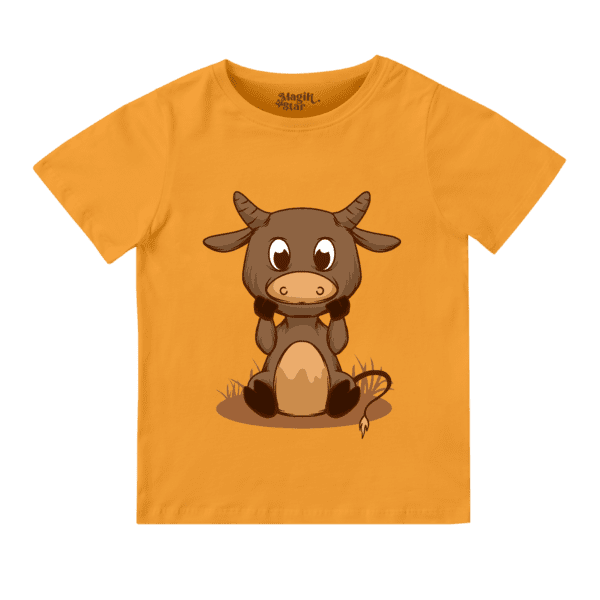 Cute Calf Round Neck Boys T-shirt - Image 10