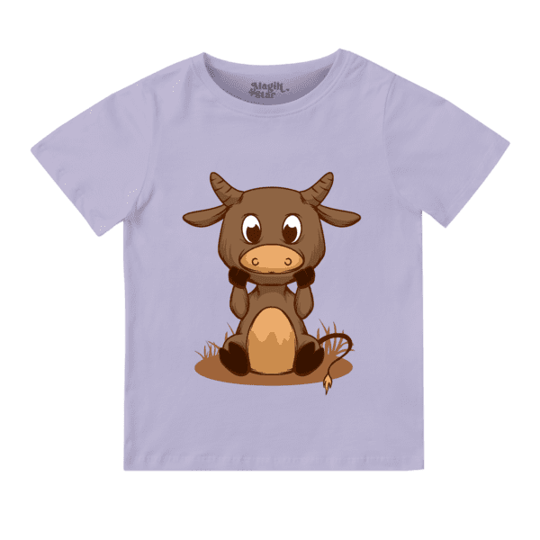 Cute Calf Round Neck Boys T-shirt - Image 16