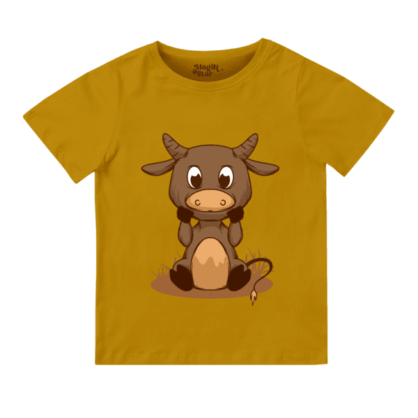 Cute Calf Round Neck Boys T-shirt - Image 13
