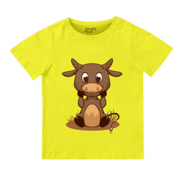 Cute Calf Round Neck Boys T-shirt - Image 7