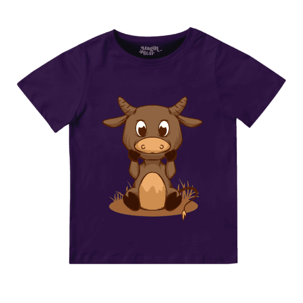 Cute Calf Round Neck Boys T-shirt - Image 11
