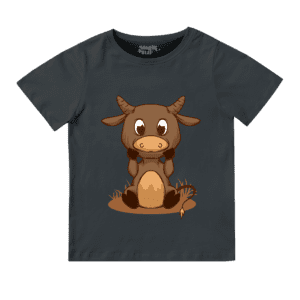 Cute Calf Half Sleeve T-shirt for Girls