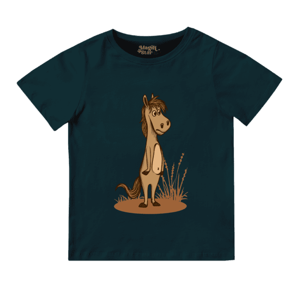 Cartoon Horse Half Sleeve Boys T-shirt - Image 10
