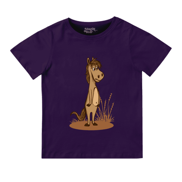 Cartoon Horse Half Sleeve Boys T-shirt - Image 13