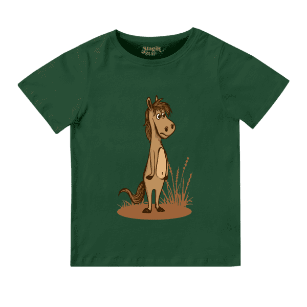 Cartoon Horse Half Sleeve Boys T-shirt - Image 9