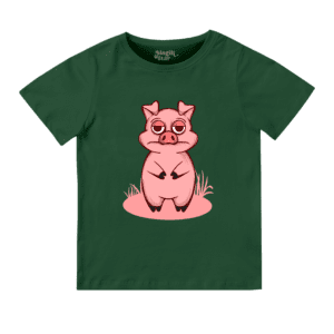 Boring Pig Round Neck Boys T-shirt