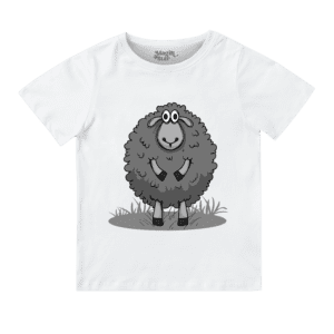 Black Sheep Half Sleeve T-shirt for Girls 