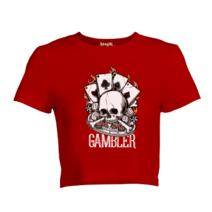 Skull Print Crop Top for Women