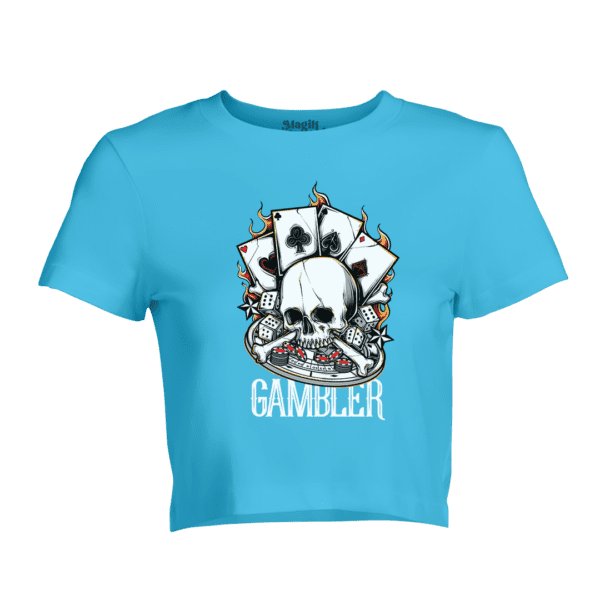 Skull Print Crop Top for Women - Image 5