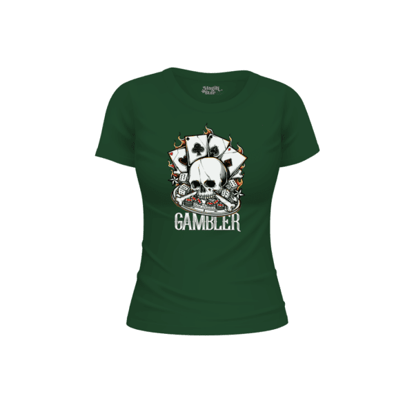 Skull Print Half Sleeve Women T-Shirt - Image 8
