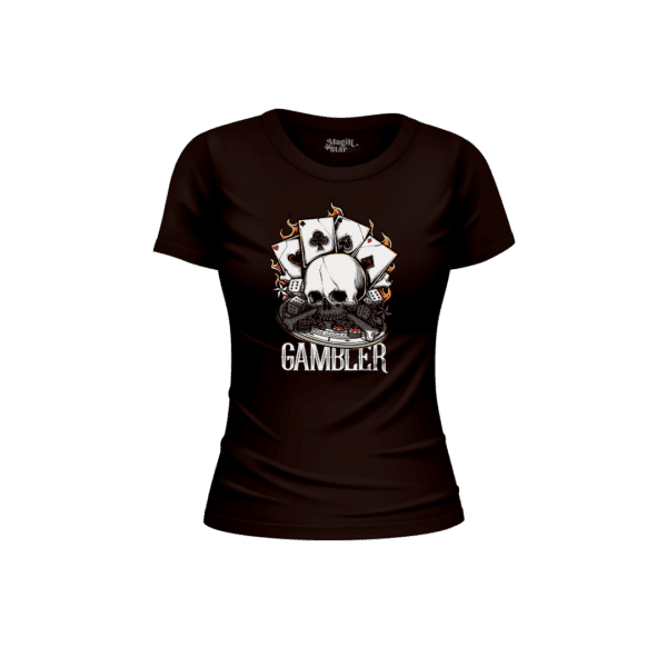 Skull Print Half Sleeve Women T-Shirt - Image 12