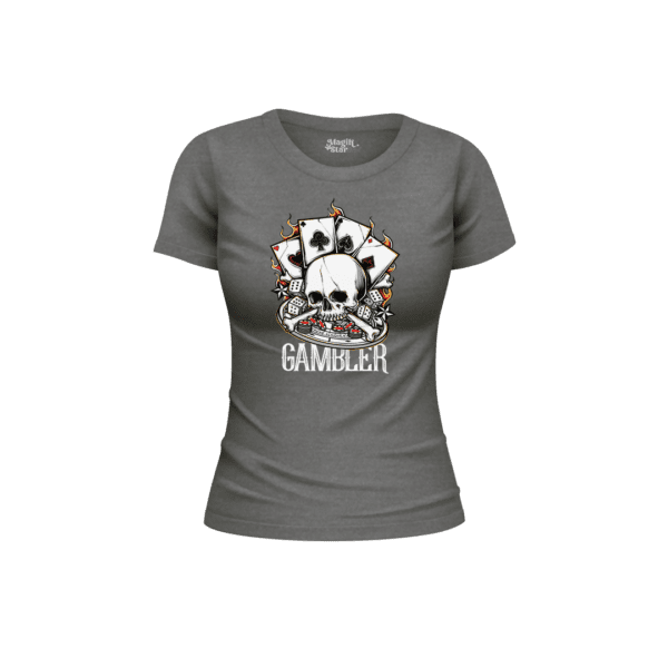 Skull Print Half Sleeve Women T-Shirt - Image 15