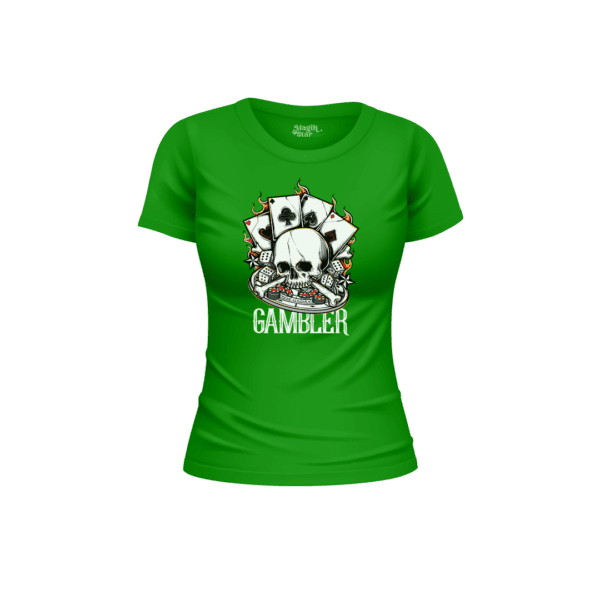 Skull Print Half Sleeve Women T-Shirt - Image 10