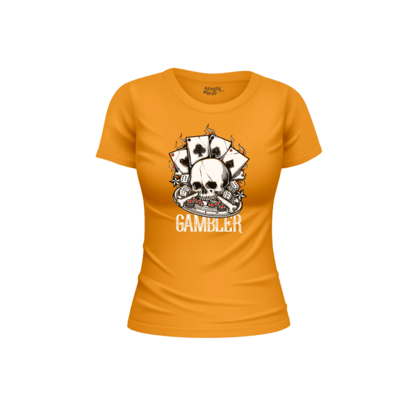 Skull Print Half Sleeve Women T-Shirt - Image 11