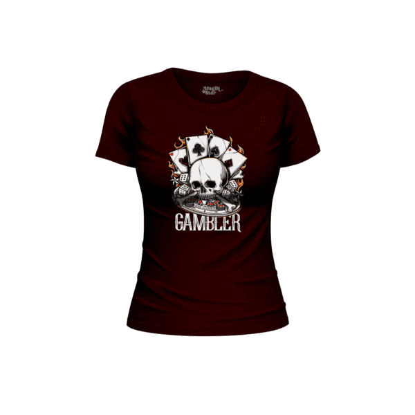 Skull Print Half Sleeve Women T-Shirt - Image 2