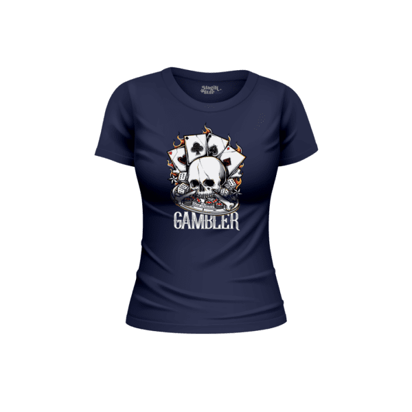 Skull Print Half Sleeve Women T-Shirt - Image 9