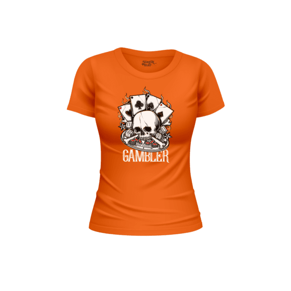 Skull Print Half Sleeve Women T-Shirt - Image 14