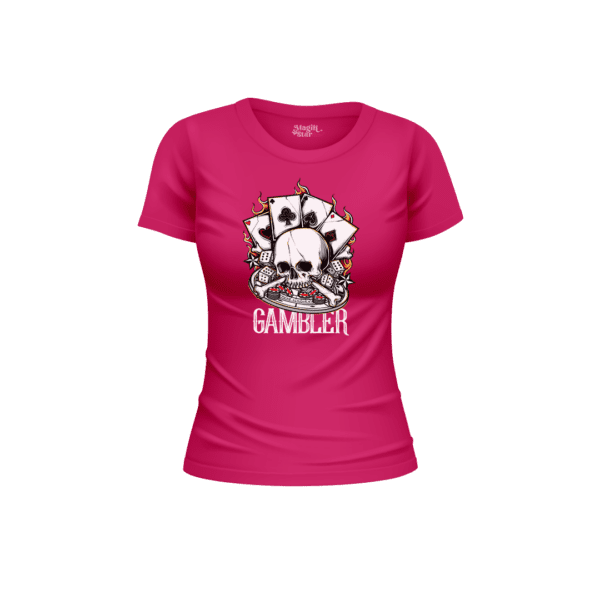Skull Print Half Sleeve Women T-Shirt - Image 3
