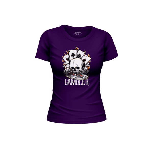 Skull Print Half Sleeve Women T-Shirt - Image 4