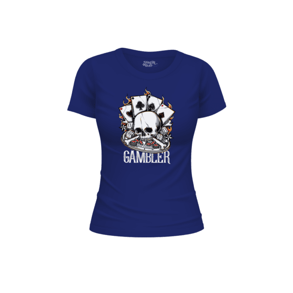 Skull Print Half Sleeve Women T-Shirt - Image 7