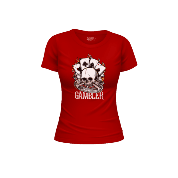 Skull Print Half Sleeve Women T-Shirt - Image 5