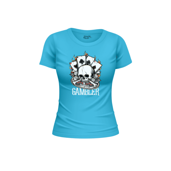 Skull Print Half Sleeve Women T-Shirt - Image 6