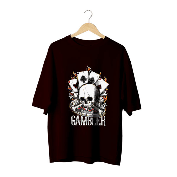 Skull print Oversized T-shirt - Image 4
