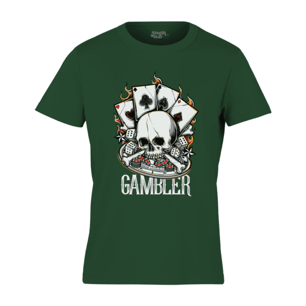 Skull Print Round Neck Mens T-shirt - Image 7