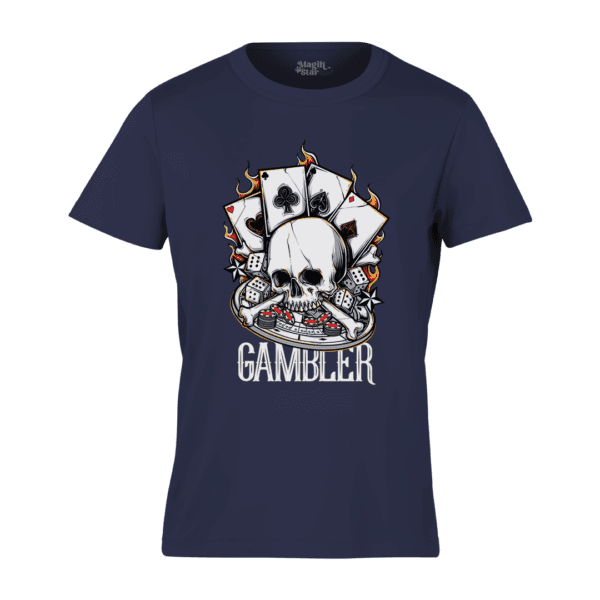 Skull Print Round Neck Mens T-shirt - Image 8