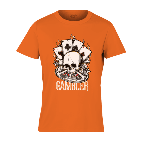 Skull Print Round Neck Mens T-shirt - Image 17