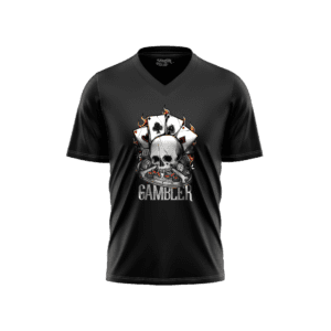 Skull Print V-Neck Half Sleeve Mens T-shirt